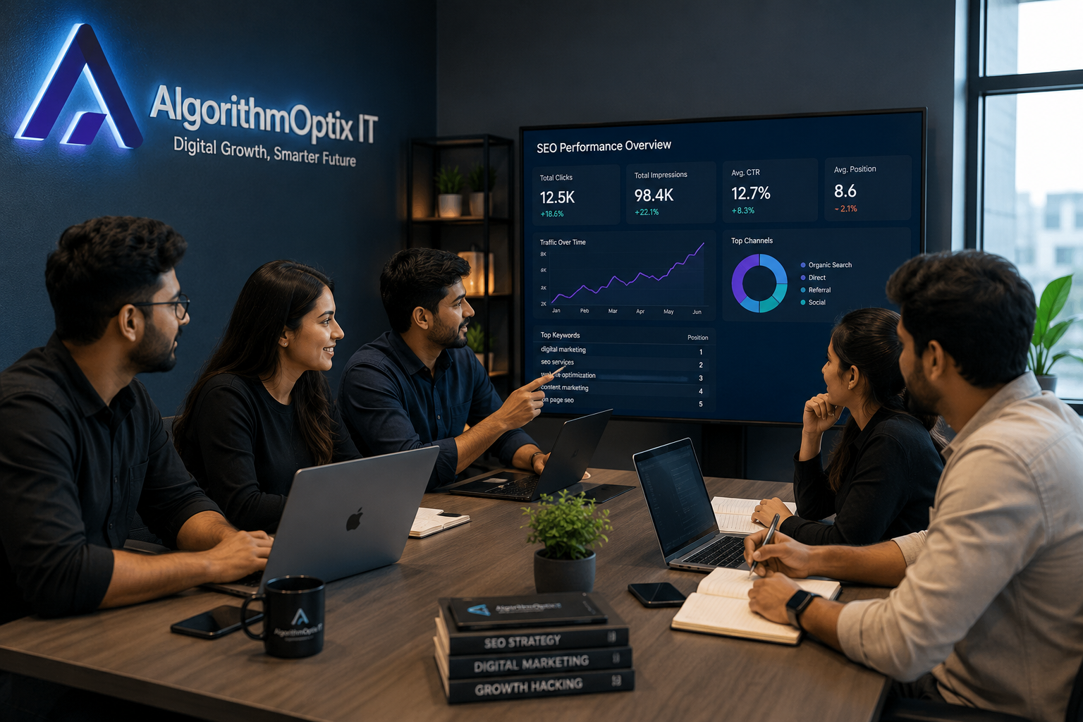 AlgorithmOptix IT digital marketing strategy workspace
